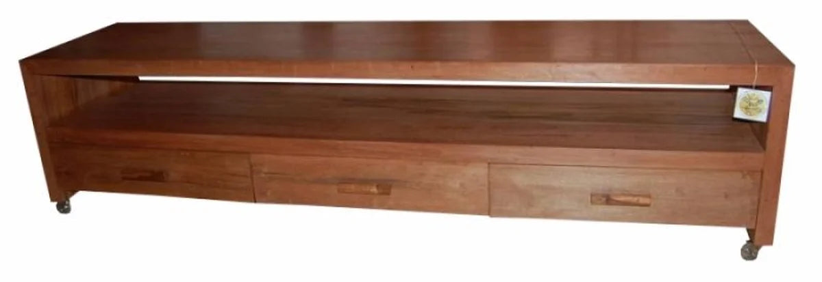 Rack De Madeira Maciça Demolição Horizonte Com 3 Gavetas E Nicho Superior