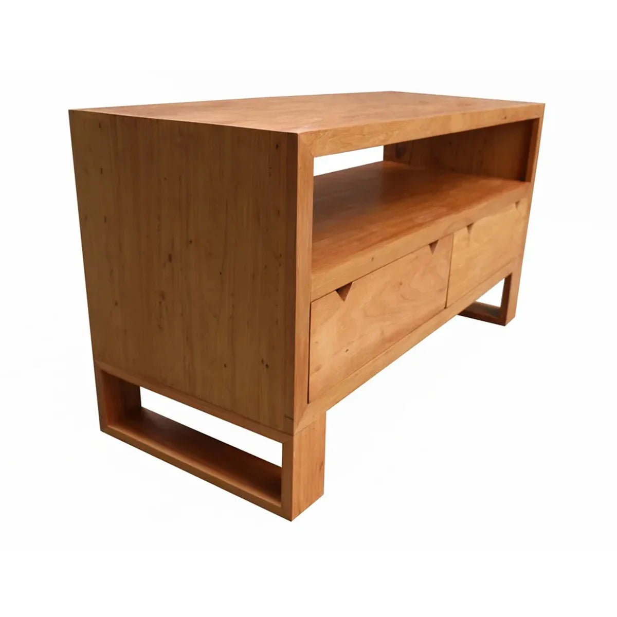 Rack de Madeira Maciça Demolição Caparaó Com Duas Gavetas E Nicho Superior - Marcenaria Bicho do Mato