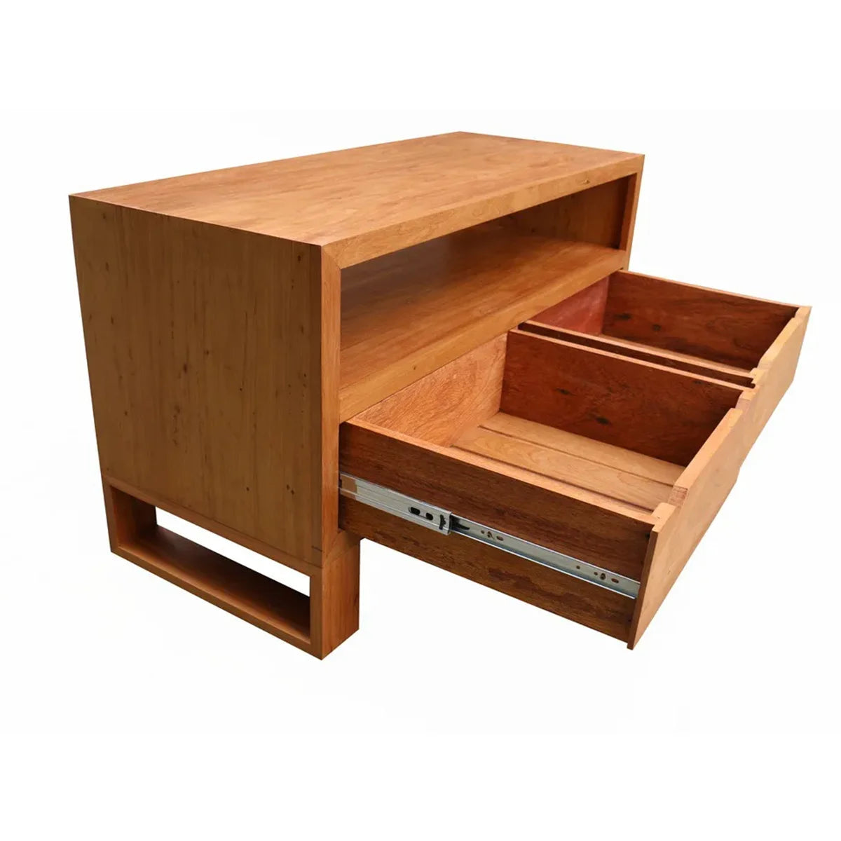 Rack de Madeira Maciça Demolição Caparaó Com Duas Gavetas E Nicho Superior - Marcenaria Bicho do Mato