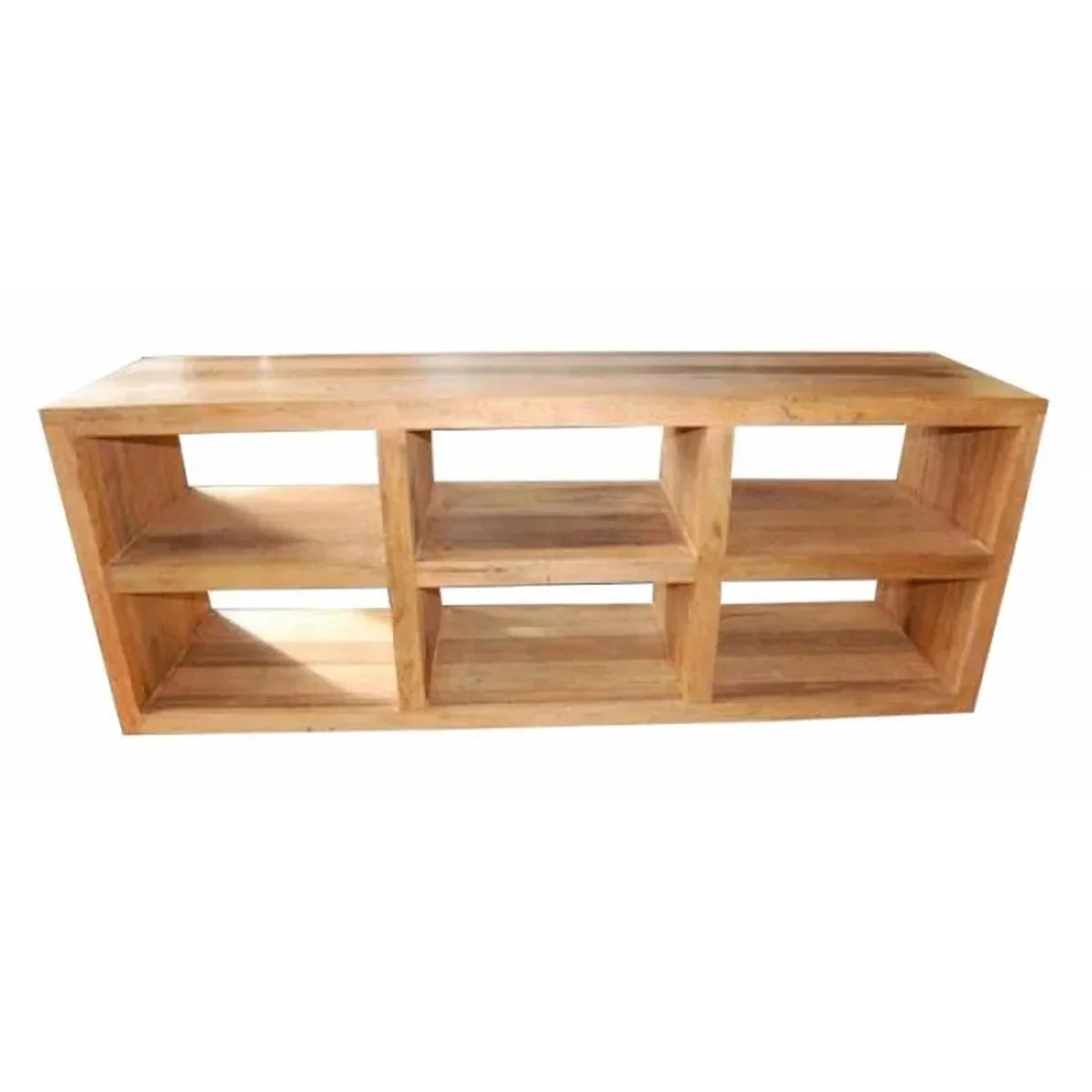 Rack De Madeira Maciça Demolição Corinto Com Nichos Vazados