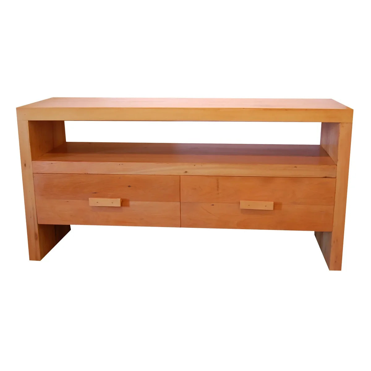 Rack De Madeira Maciça Demolição Itaúna Com Duas Gavetas E Nicho