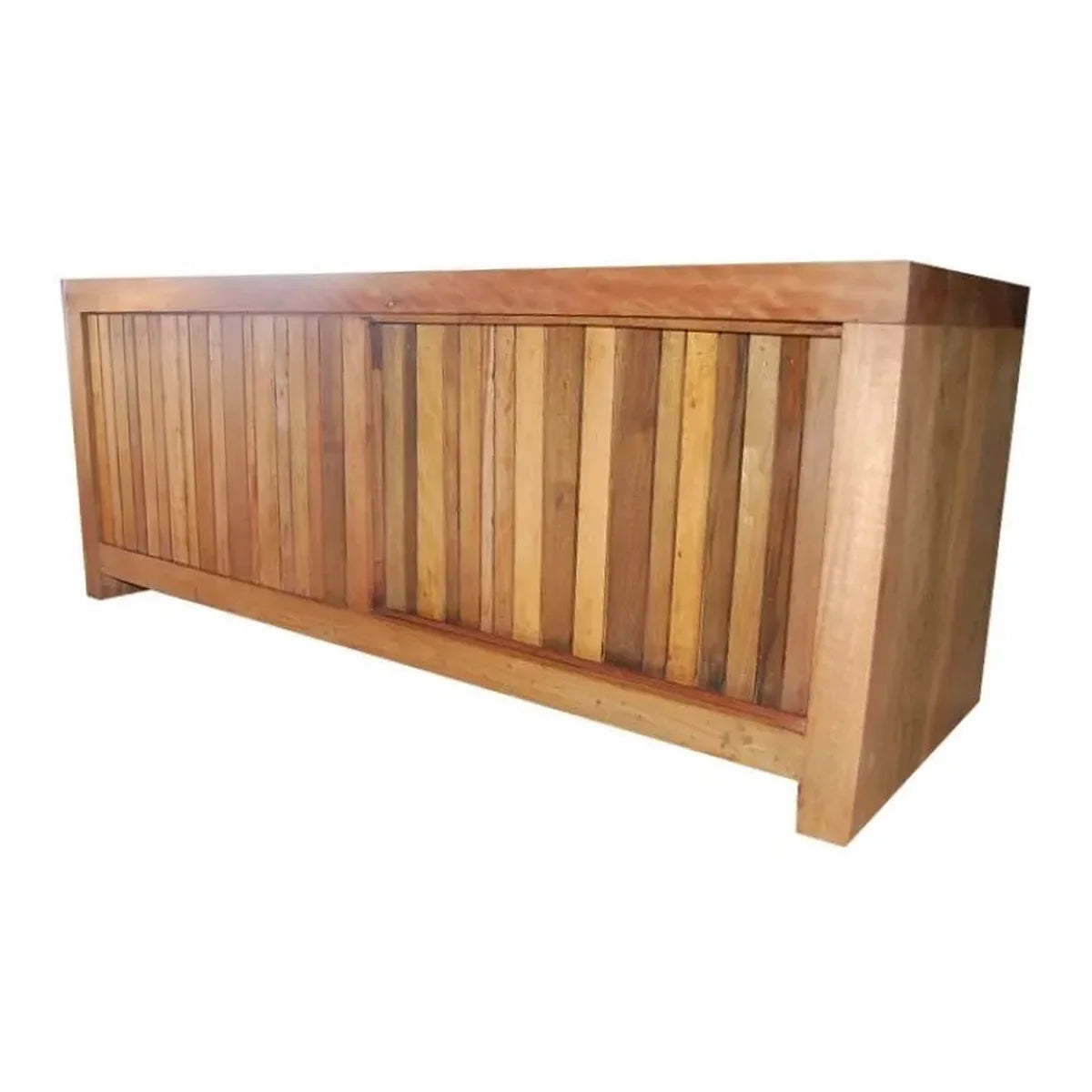 Rack De Madeira Maciça Demolição Ubá Com Duas Portas De Correr