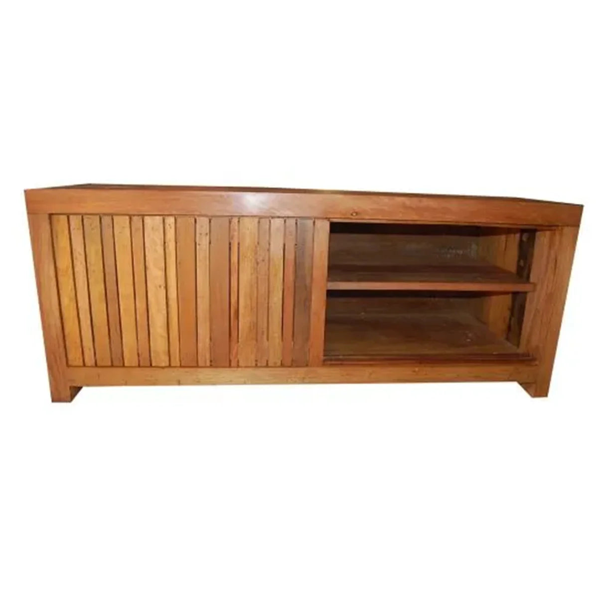 Rack De Madeira Maciça Demolição Ubá Com Duas Portas De Correr