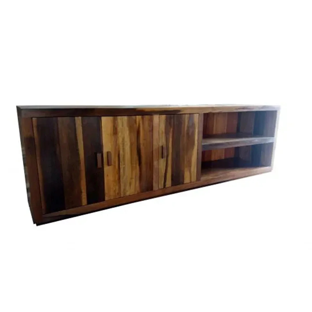 Rack De Madeira Maciça Demolição Viçosa Com 02 Armários E 04 Portas