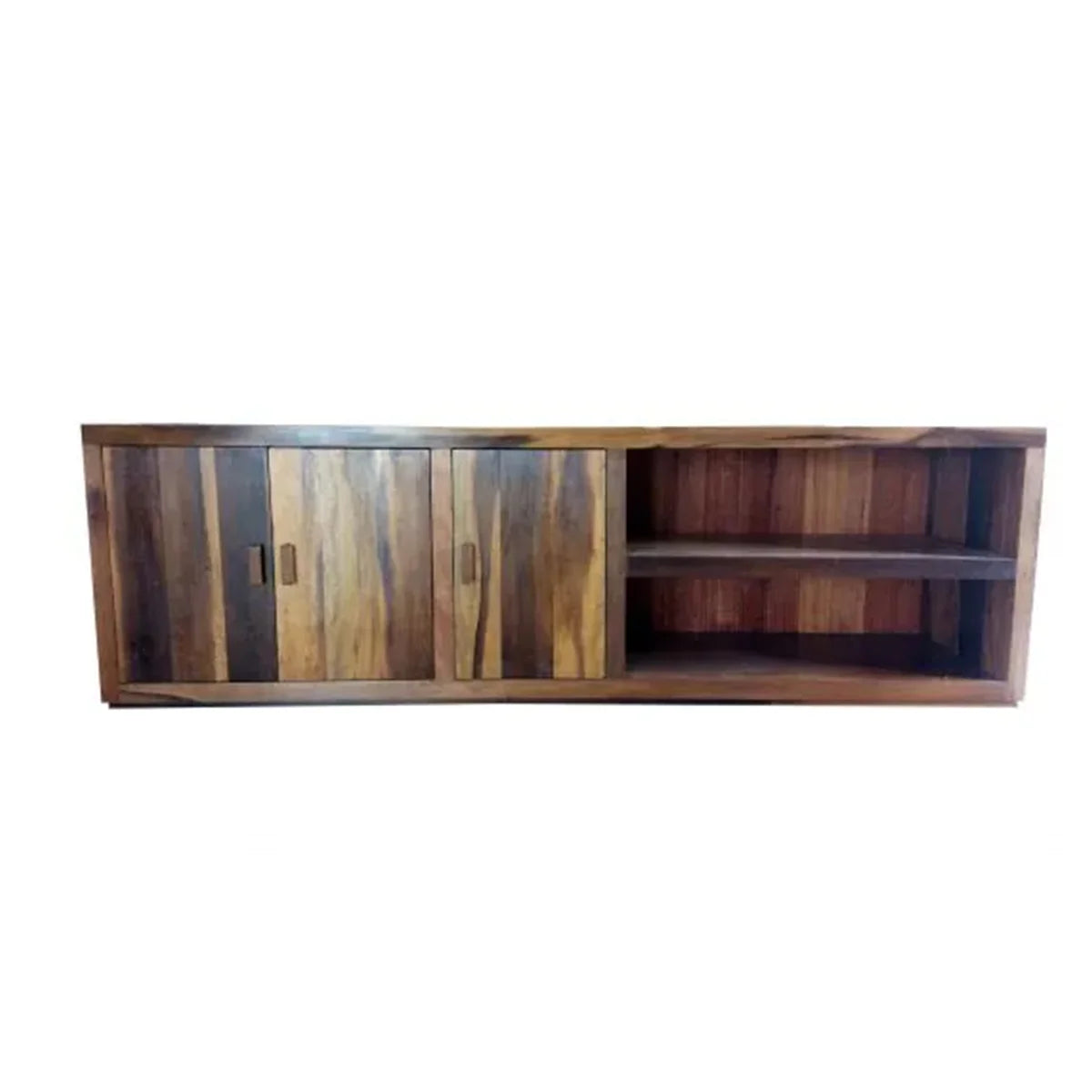 Rack De Madeira Maciça Demolição Viçosa Com 02 Armários E 04 Portas