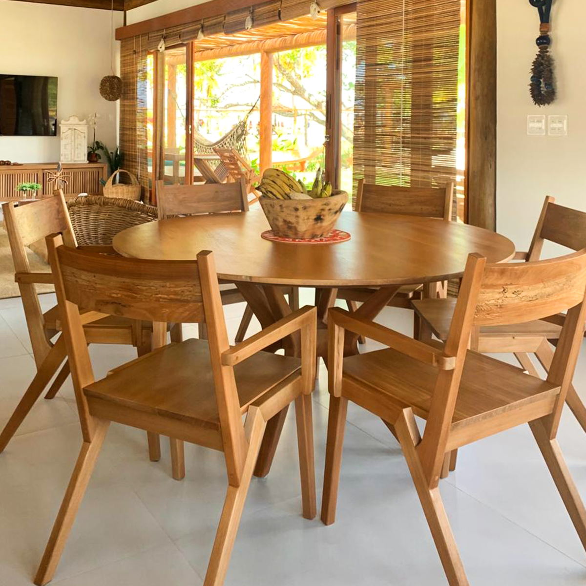 Cadeira De Madeira Maciça Demolição Colibri Com Braço E Assento Madeira