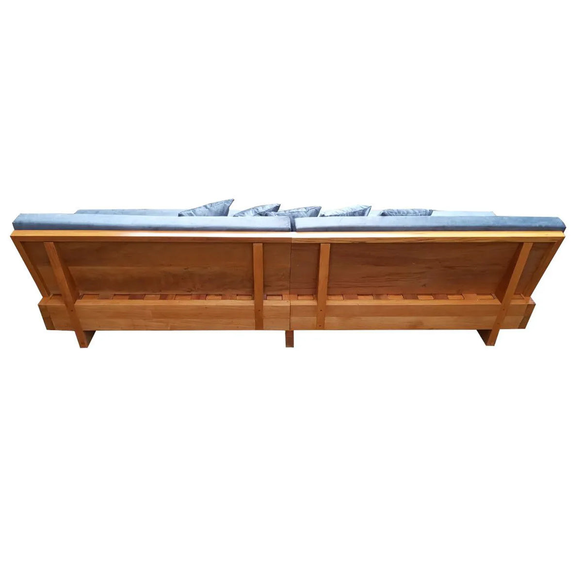 Sofá De Abrir De Madeira Maciça Demolição Praia Com Futons E Almofadas Soltas