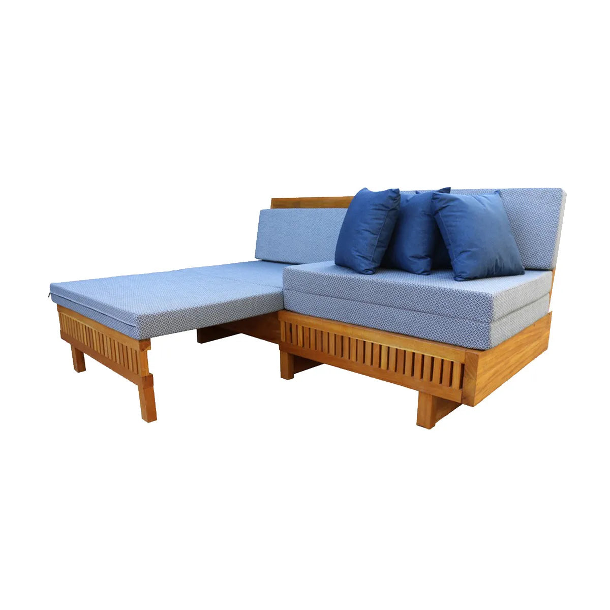 Sofá De Abrir De Madeira Maciça Demolição Praia com futons e almofadas