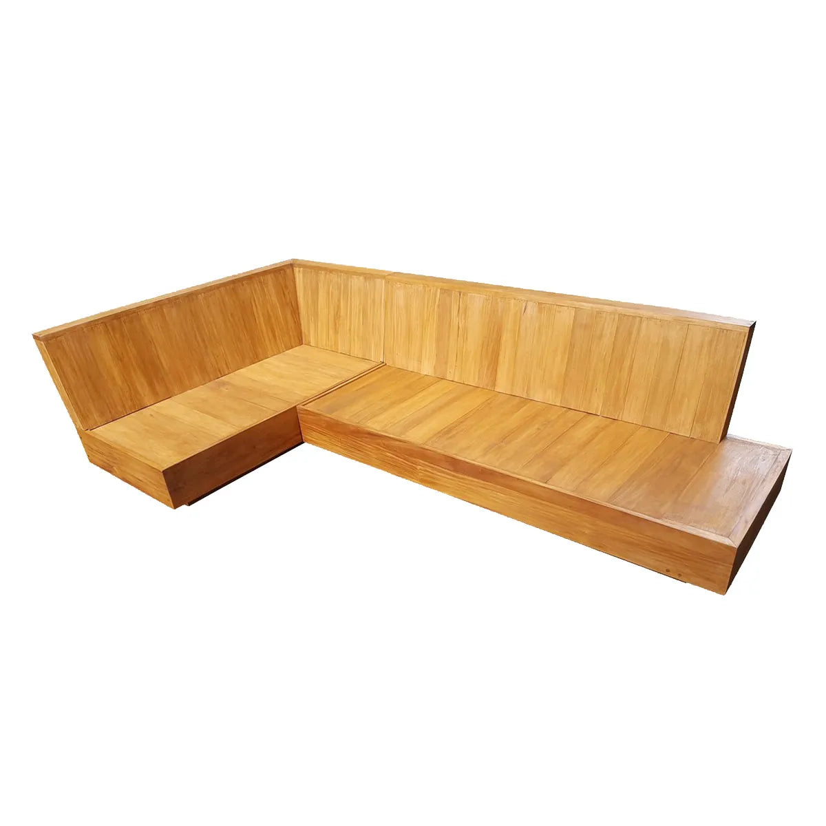 Sofá em L de Madeira Maciça Demolição Costa Verde