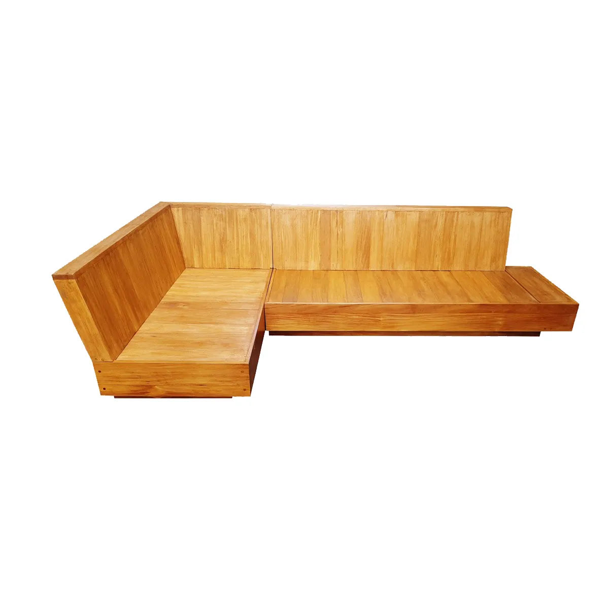 Sofá em L de Madeira Maciça Demolição Costa Verde