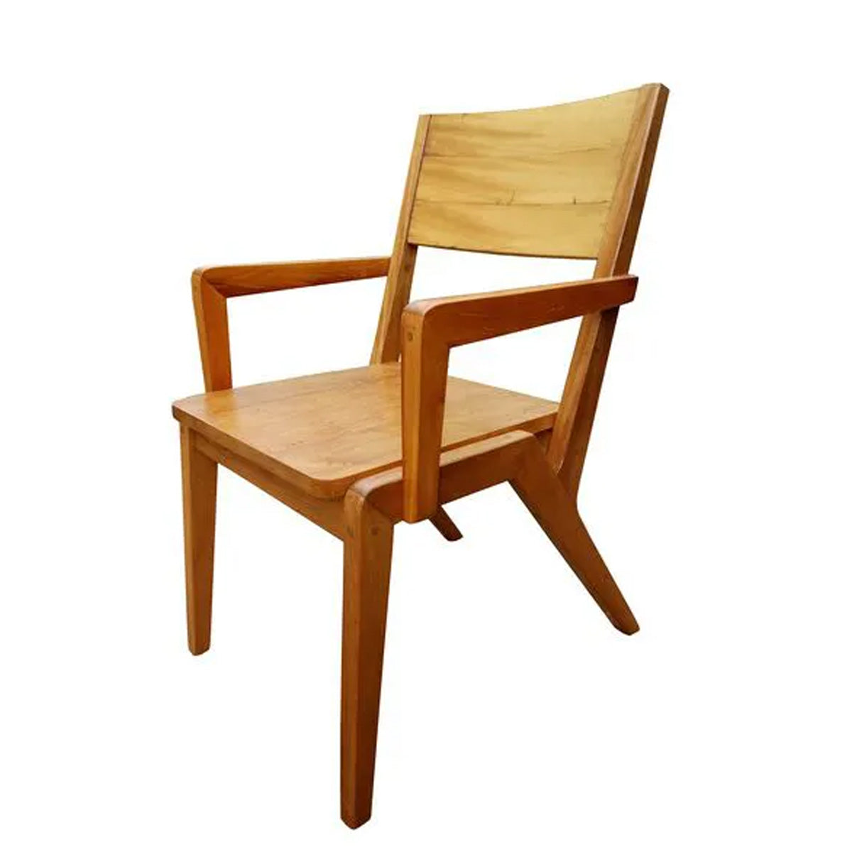 Cadeira De Madeira Maciça Demolição Colibri Com Braço E Assento Madeira