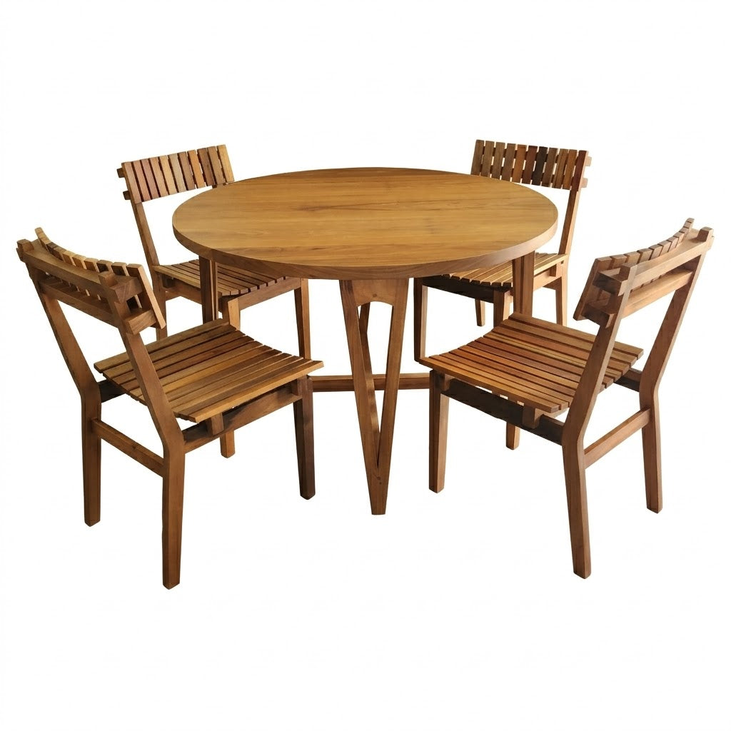 Conjunto Mesa Jantar Camburi com 04 Cadeiras Ergonômicas