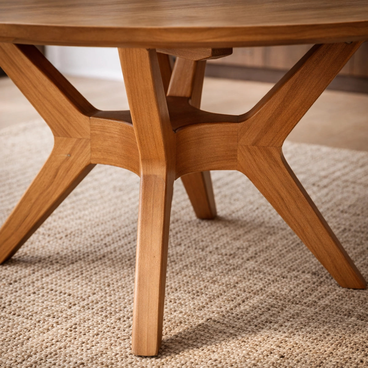 Mesa De Jantar Redonda De Madeira Maciça Demolição Praia Do Forte