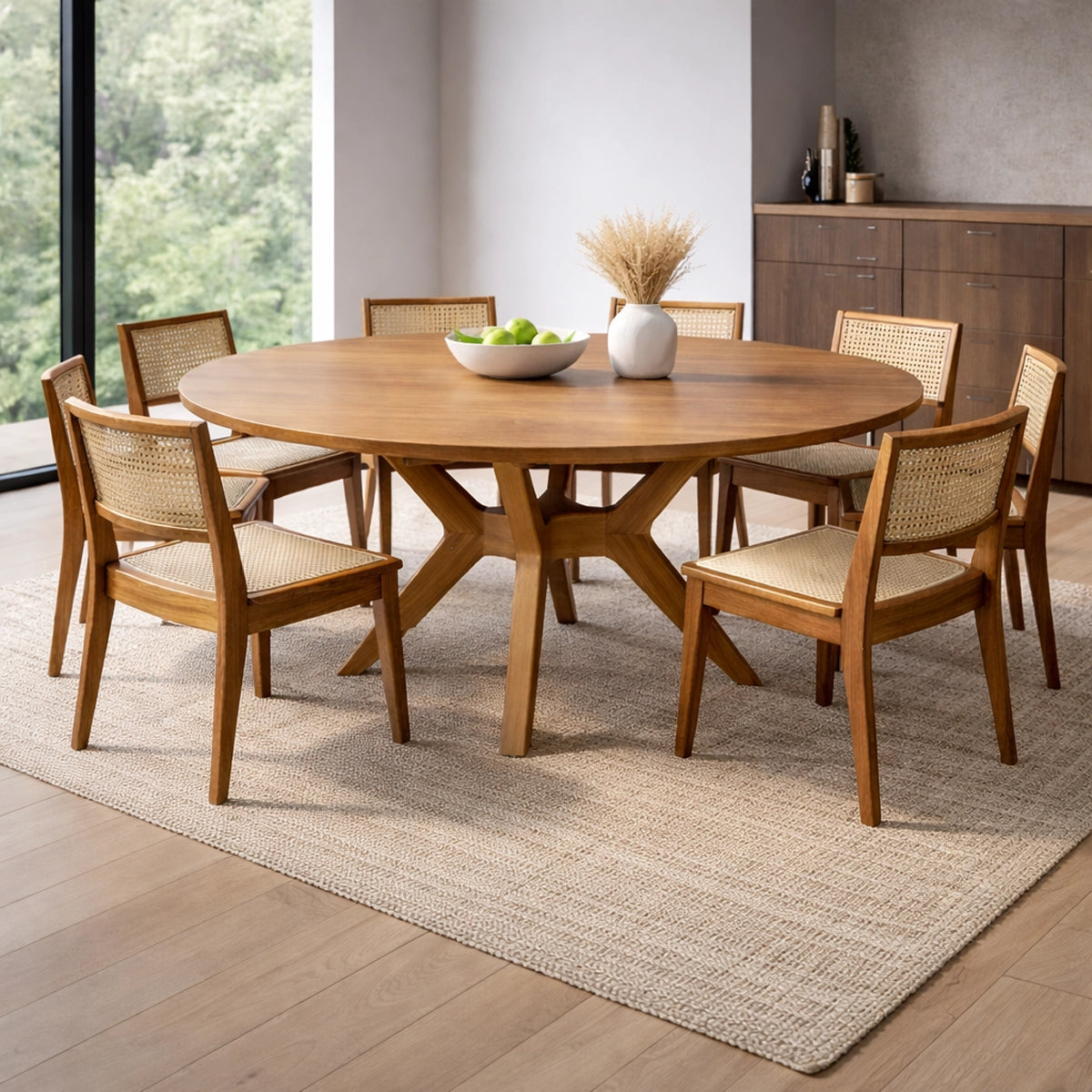 Mesa De Jantar Redonda De Madeira Maciça Demolição Praia Do Forte