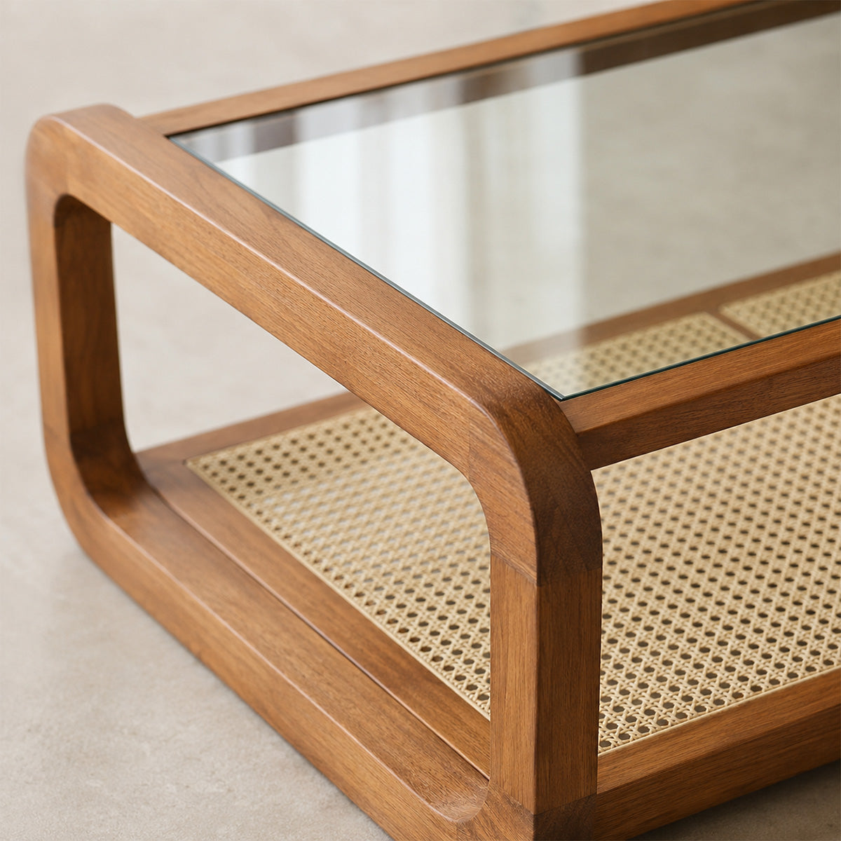 Mesa de Centro Joinville detalhe Palha Indiana