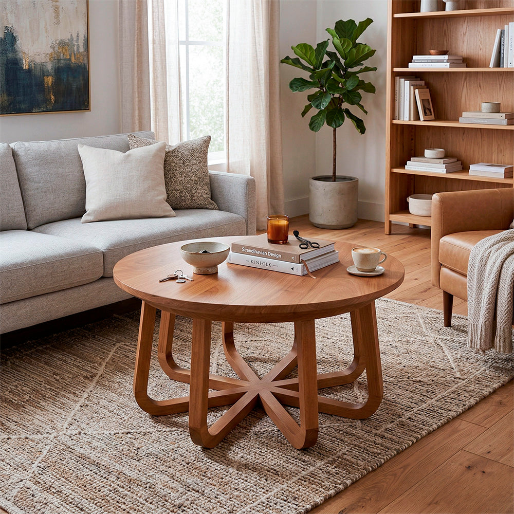 Mesa de Centro em madeira maciça Lótus