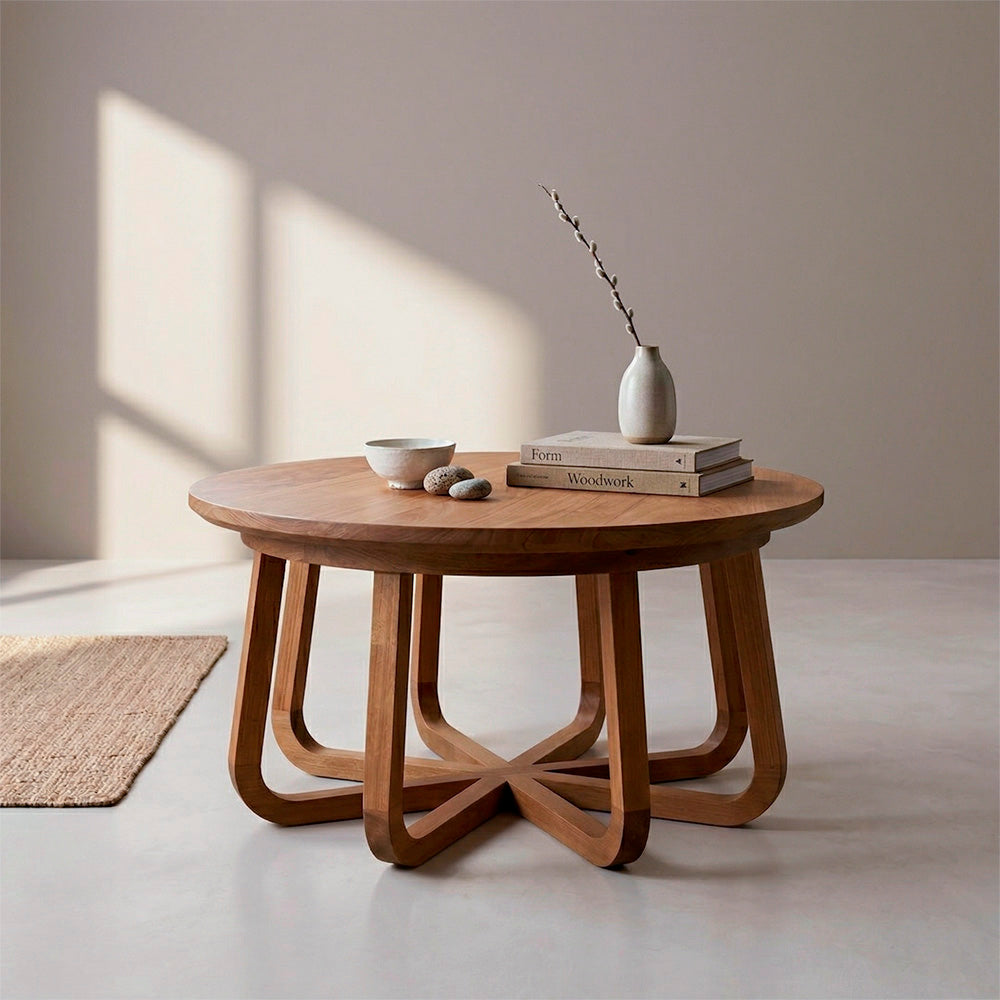 Mesa de Centro em madeira maciça Lótus