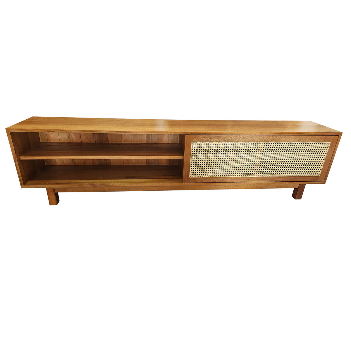 Rack Madeira Maciça com porta correr Palhinha Bossa Nova
