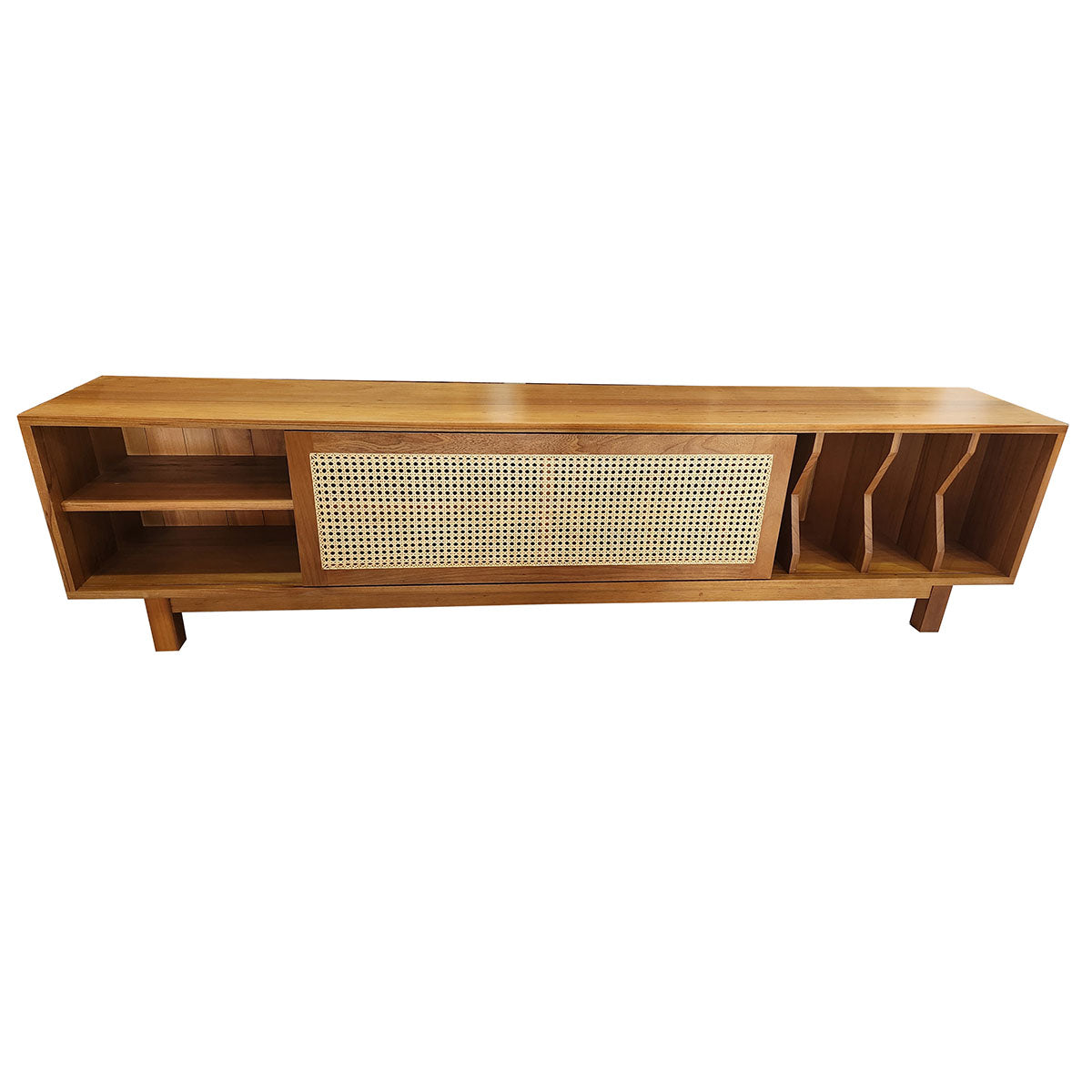 Rack Madeira Maciça com porta correr Palhinha Bossa Nova