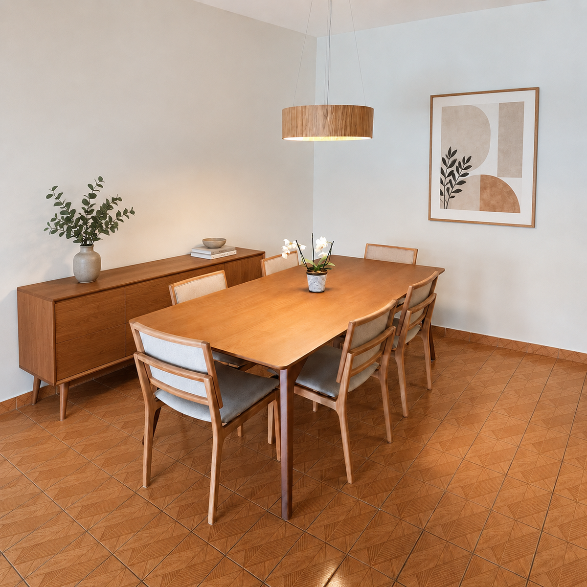 Mesa De Jantar Retangular Madeira Maciça Castelhanos