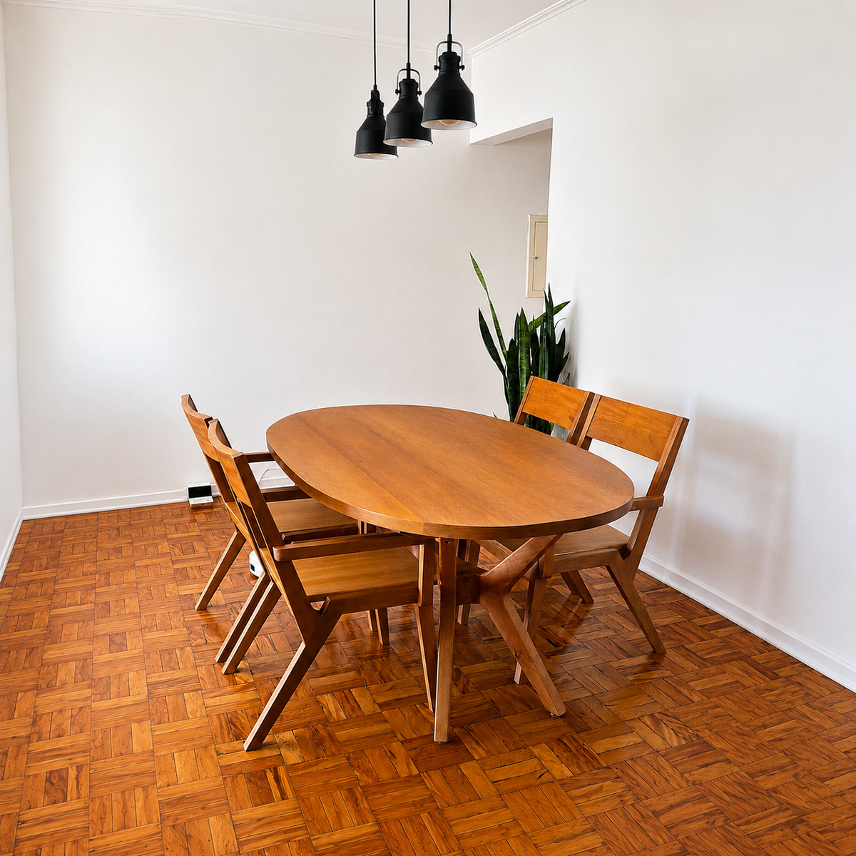 Conjunto Mesa De Jantar Oval Praia Do Forte + Cadeiras Colibri
